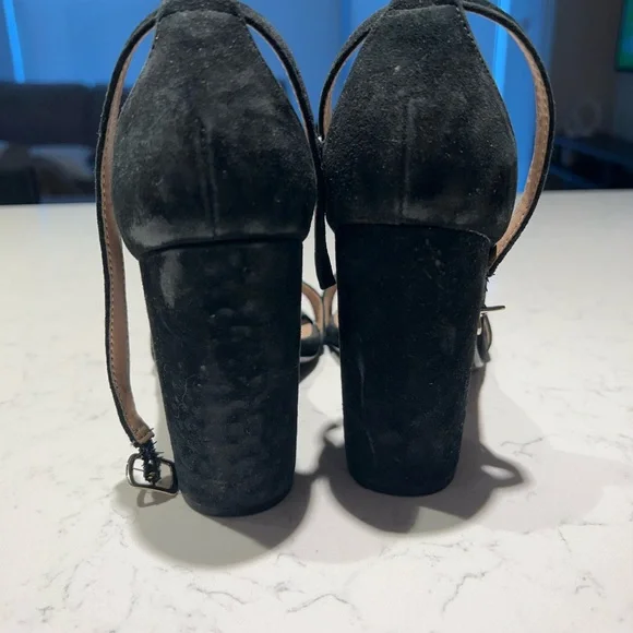 STEVE MADDEN CARSON HEEL IN BLACK SUEDE - Picture 5 of 9